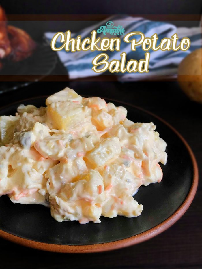 chicken potato salad serve with chicken roast