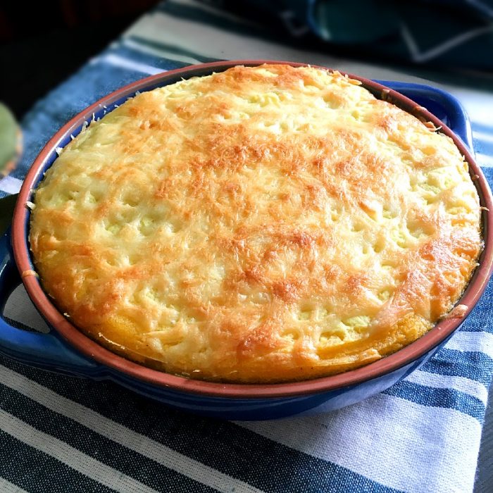 cottage pie on a baking dish