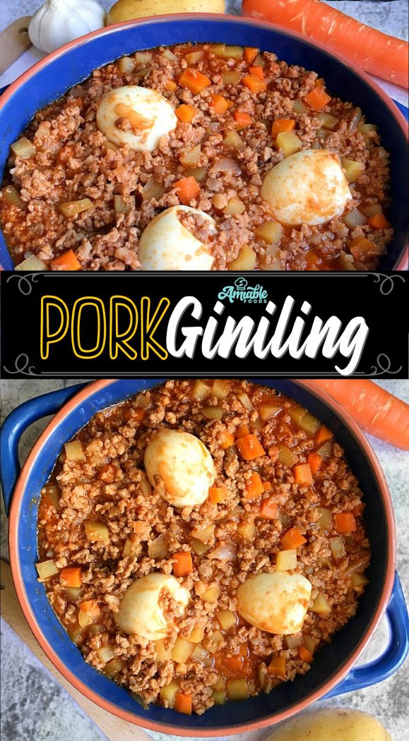 pork giniling in a bowl