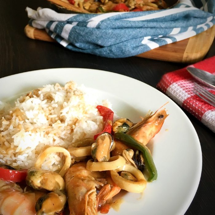 seafood salpicao with rice