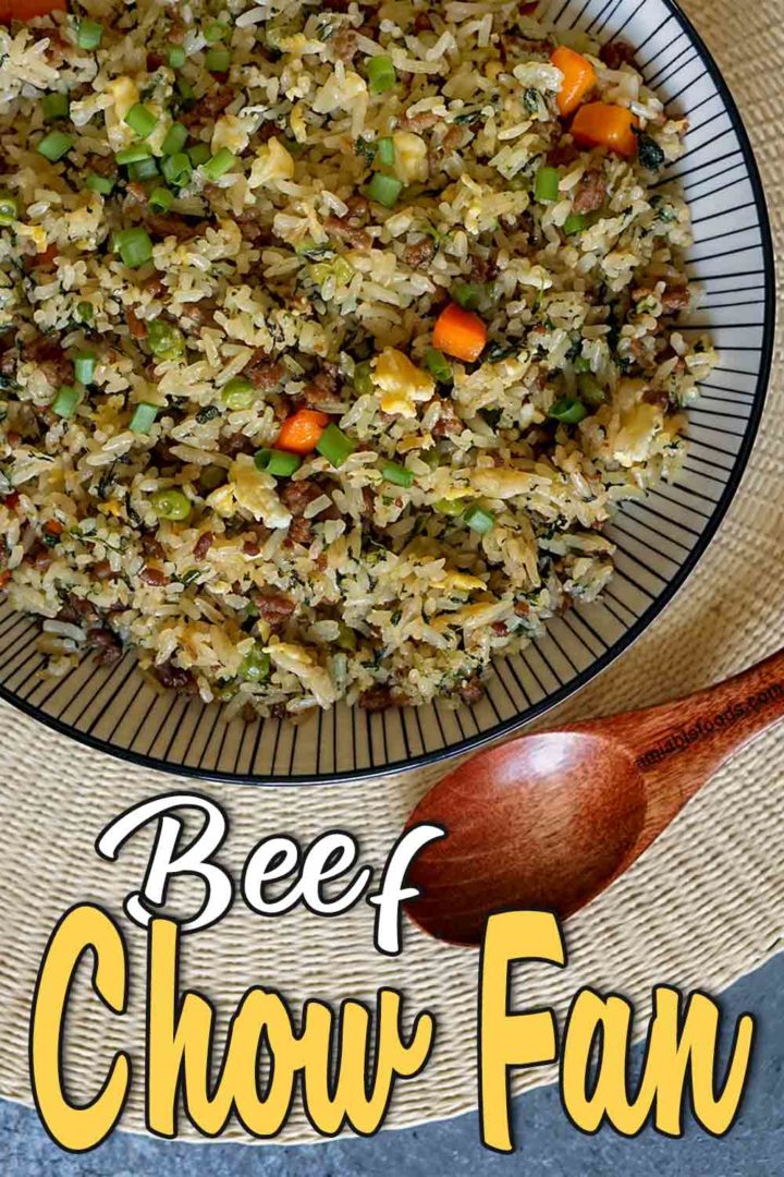 cooked rice with beef and vegetables