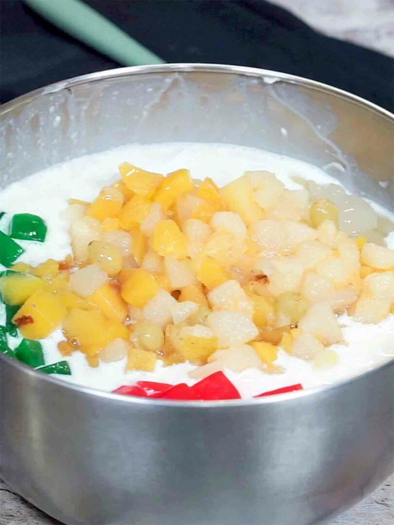 canned fruits in cream