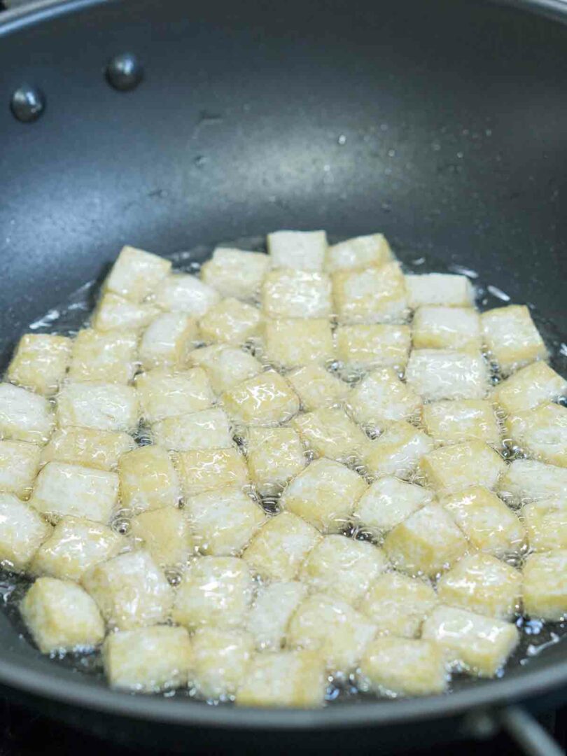 tofu in a pan