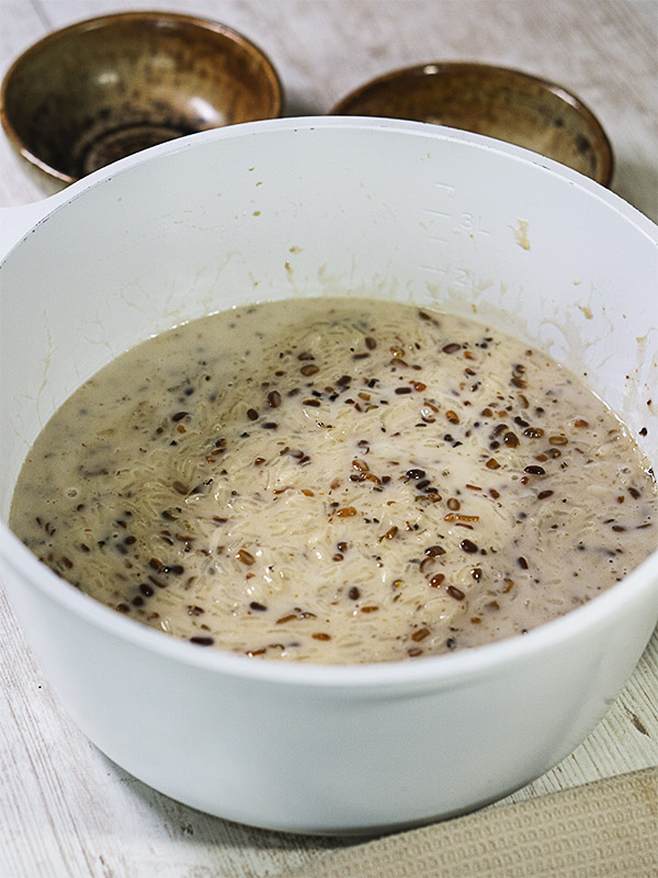 porridge in a pot