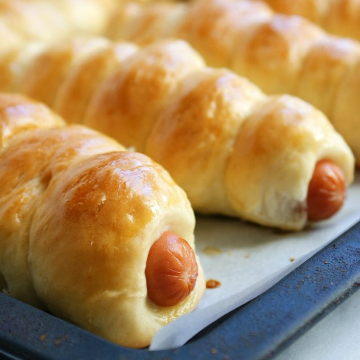 hotdog rolls baked to golden perfection
