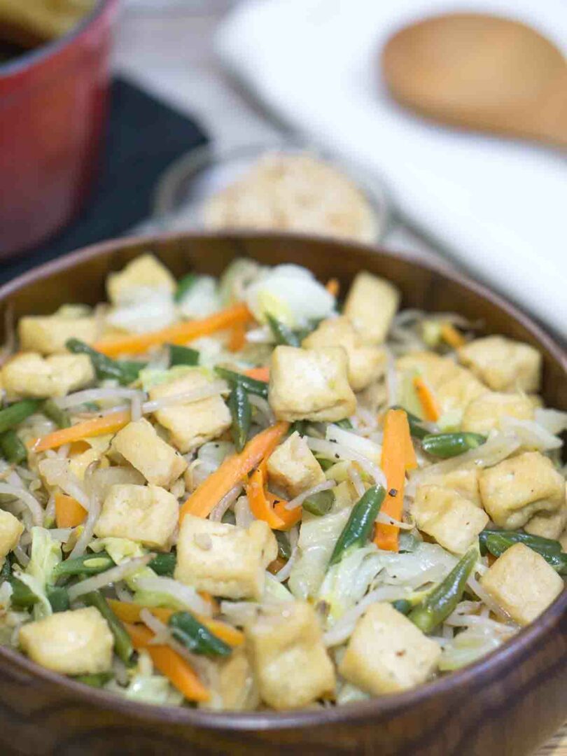 vegetable and tofu in a bowl