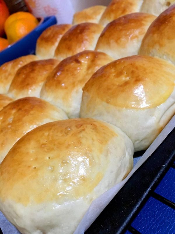 freshly baked pan de coco bread