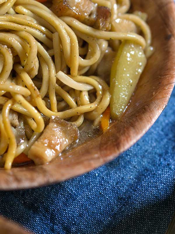 noodles in a bowl