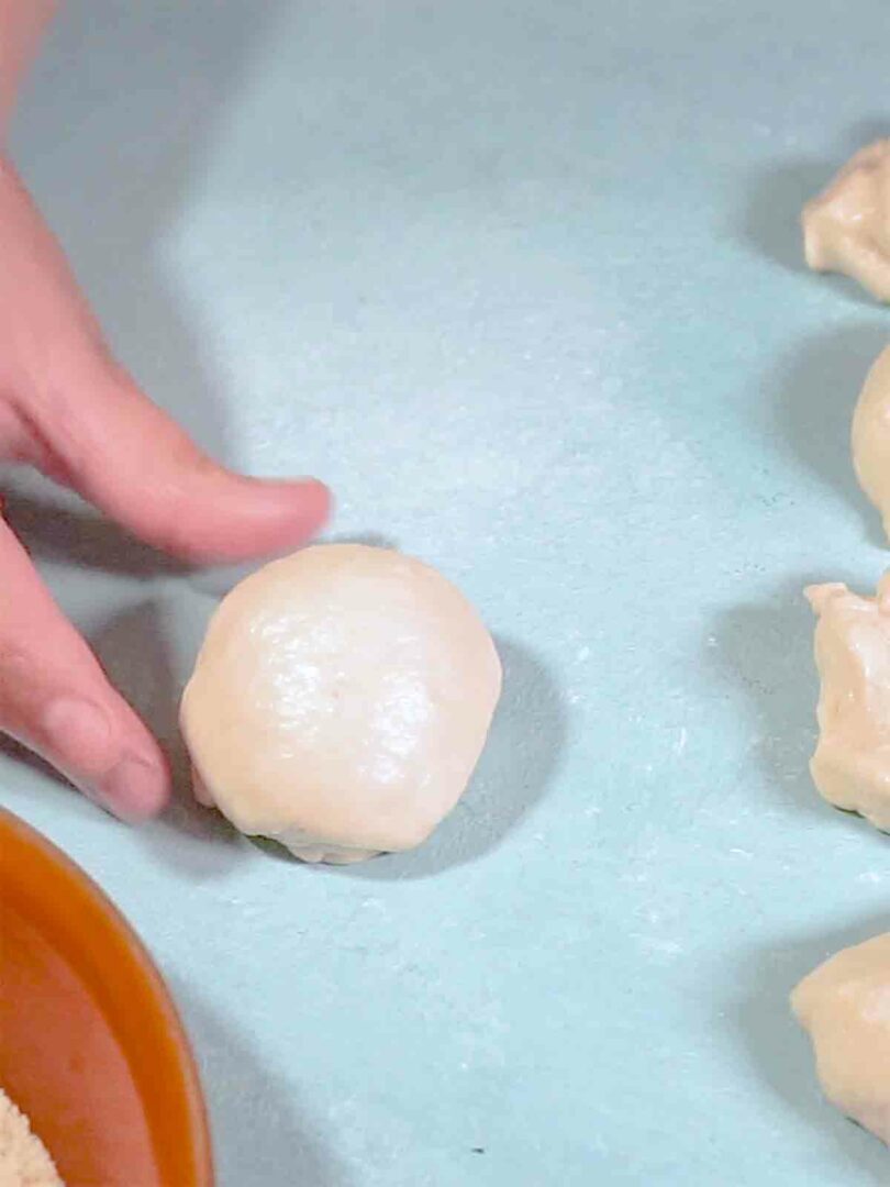 ball shaped dough