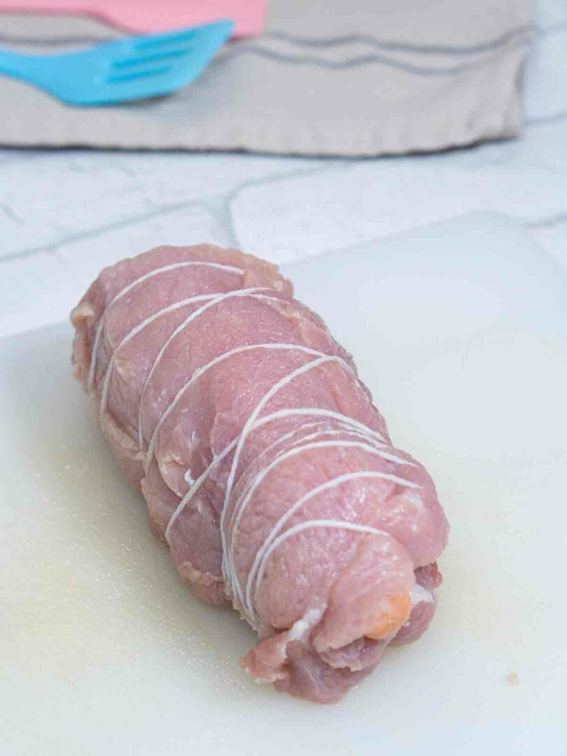 pork tied with twine