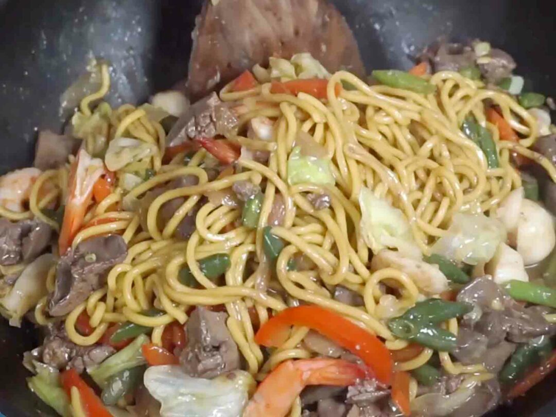noodle dish in a pan