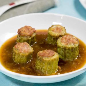 stuffed vegetable with sauce
