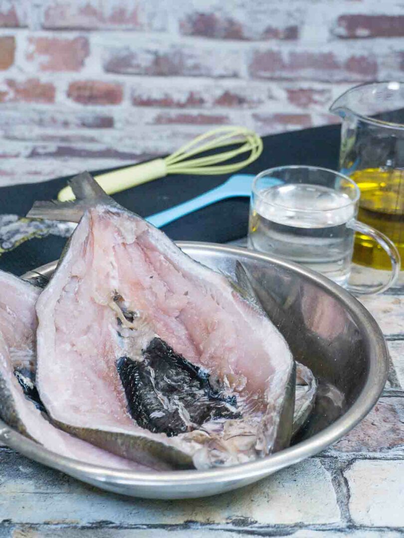 prepared fish in a bowl