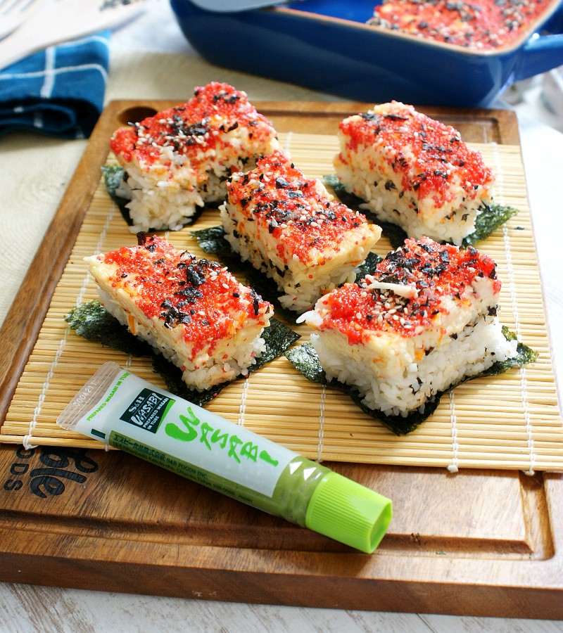 sushi on seaweed sheets